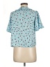 Topshop 100% Polyester Blue Short Sleeve Blouse Size 6 - photo 2