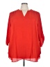 Worthington 100% Polyester Red 3/4 Sleeve Blouse Size 3X - photo 1