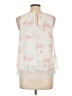 Status by Chenault 100% Polyester Ivory Sleeveless Blouse Size L - photo 2