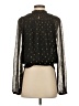 Ann Taylor Print Black Long Sleeve Blouse Size S - photo 2