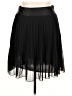 H&M 100% Polyester Solid Black Formal Skirt Size 14 - photo 1
