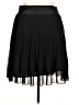 H&M 100% Polyester Solid Black Formal Skirt Size 14 - photo 2