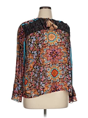 Johnny Was Long Sleeve Silk Top (view 1)