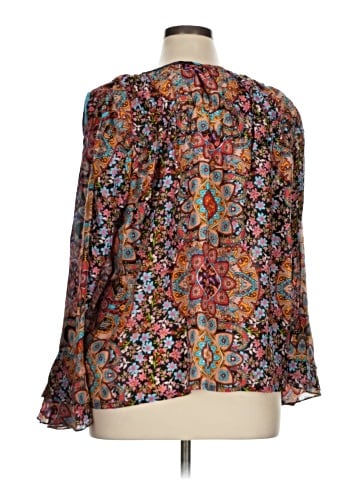 Johnny Was Long Sleeve Silk Top (view 2)