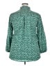Unbranded Polka Dots Green 3/4 Sleeve Button-Down Shirt Size XXL - photo 2