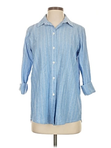 Pure Amici 3/4 Sleeve Button-Down Shirt (view 1)