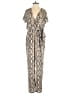Venus 100% Polyester Animal Print Silver Jumpsuit Size S - photo 1