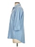 Pure Amici Blue 3/4 Sleeve Button-Down Shirt Size S - photo 5