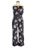Ivy + Main 100% Rayon Floral Blue Jumpsuit Size S - photo 1