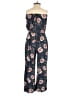 Ivy + Main 100% Rayon Floral Blue Jumpsuit Size S - photo 2