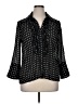 Sunny Leigh 100% Polyester Polka Dots Black 3/4 Sleeve Blouse Size XL - photo 1