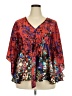 Freshine 100% Polyester Red Orange 3/4 Sleeve Blouse Size XXL (estimated) - photo 1