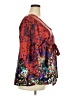 Freshine 100% Polyester Red Orange 3/4 Sleeve Blouse Size XXL (estimated) - photo 4