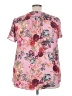 Torrid 100% Polyester Floral Pink Short Sleeve Blouse Size 3X Plus (3) - photo 2