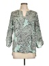 The Limited Paisley Teal 3/4 Sleeve Blouse Size L - photo 1