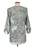 The Limited Paisley Teal 3/4 Sleeve Blouse Size L - photo 2