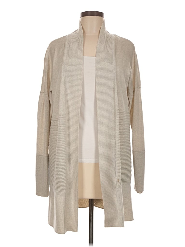 Pre-owned Lululemon Athletica Wool Cardigan Sweater In Tan
