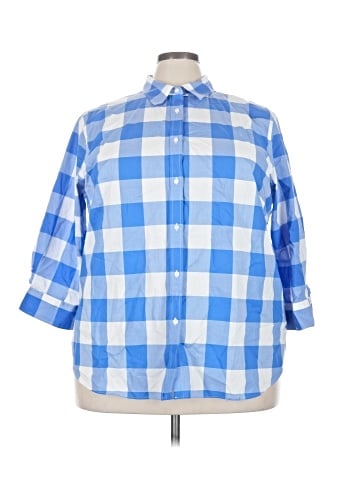Chaps 3/4 Sleeve Button-Down Shirt (view 1)