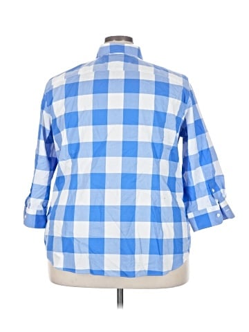 Chaps 3/4 Sleeve Button-Down Shirt (view 2)