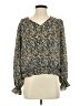 Chenault 100% Polyester Floral Green Long Sleeve Blouse Size S - photo 1