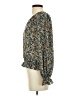 Chenault 100% Polyester Floral Green Long Sleeve Blouse Size S - photo 5