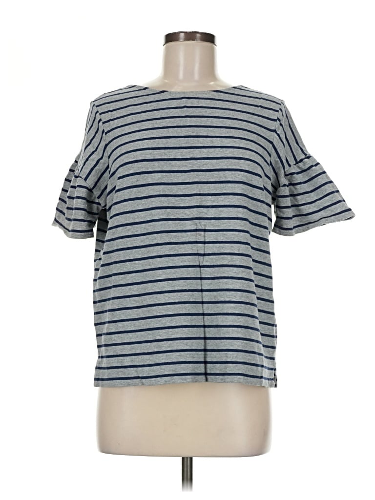 Pre-owned Vineyard Vines Short Sleeve Top Gray Crew Neck Tops