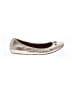 Diane von Furstenberg Metallic Ivory Flats Size 9 - photo 1