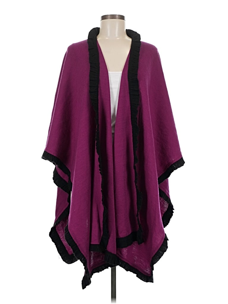 Pre-owned Caroline Rose Poncho In Purple