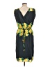 Lands' End 100% Polyester Tropical Black Cocktail Dress Size 12 - photo 2
