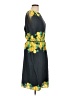 Lands' End 100% Polyester Tropical Black Cocktail Dress Size 12 - photo 4