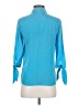 Juicy Couture 100% Silk Blue Blouse Size 0 - photo 2
