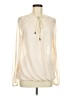 TJD 100% Polyester Ivory Long Sleeve Blouse Size M - photo 1