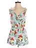 Bebop 100% Rayon Floral Blue Romper Size XS - photo 1