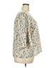 Unbranded 100% Cotton Floral Tropical Ivory 3/4 Sleeve Blouse Size XXL - photo 4