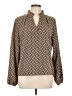Unbranded 100% Polyester Brown Long Sleeve Blouse Size L - photo 1