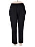 Woman Within Solid Black Casual Pants Size 18 Tall (L) - photo 1
