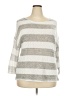 Yours Stripes Silver Pullover Sweater Size 20 - photo 1