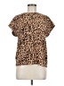Entro Animal Print Brown Short Sleeve Blouse Size M - photo 1