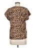 Entro Animal Print Brown Short Sleeve Blouse Size M - photo 2