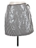 FRNCH Houndstooth Brown Silver Casual Skirt Size M - photo 1