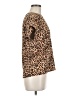 Entro Animal Print Brown Short Sleeve Blouse Size M - photo 4
