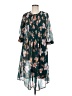 eShakti 100% Polyester Floral Teal Casual Dress Size M - photo 1
