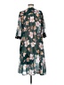 eShakti 100% Polyester Floral Teal Casual Dress Size M - photo 2