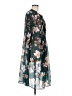 eShakti 100% Polyester Floral Teal Casual Dress Size M - photo 4
