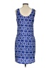 Joe Fresh 100% Polyester Print Blue Casual Dress Size 4 - photo 2