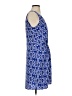 Joe Fresh 100% Polyester Print Blue Casual Dress Size 4 - photo 4