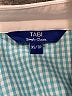 Tabi Houndstooth Teal 3/4 Sleeve Button-Down Shirt Size XS - photo 7