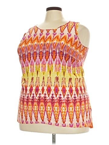 Rose + Olive Sleeveless Blouse (view 1)