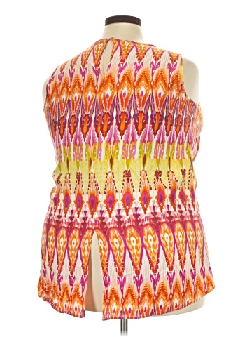 Rose + Olive Sleeveless Blouse (view 2)