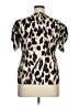 Unbranded Animal Print Ivory Short Sleeve Blouse Size XL - photo 2